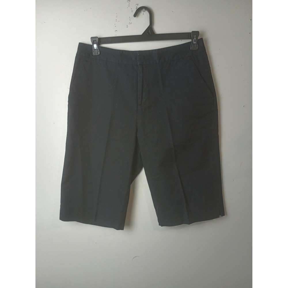 Lauren Ralph Lauren Navy Blue 100% Cotton Bermuda Shorts Womens Size 10